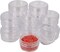 The Beadsmith Personality Case - Clear Storage Organizer Box – 6.4 x 4.8 x 1 inches - Includes 12 Small Containers with lids - 1.5 x 0.8 inches, Bead Holder